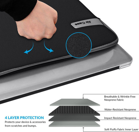 AirCase Inch Laptop Sleeve, Protective, Neoprene Laptop Bag