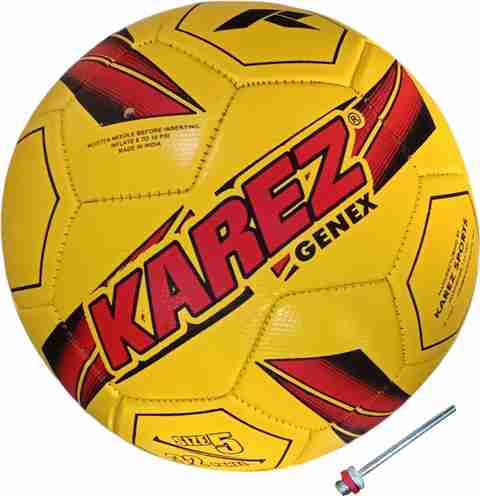 Karez FOOTBALL SIZE NO.5 GENEX YELLOW COLOR Football - Size: 5