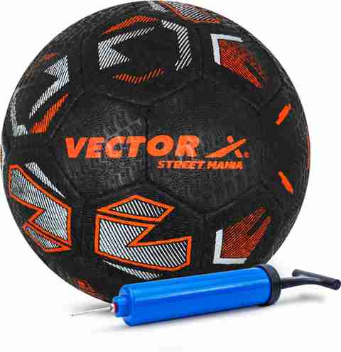 VECTOR X Street Mania Hand Stitched ball + Pump Football - Size: 5