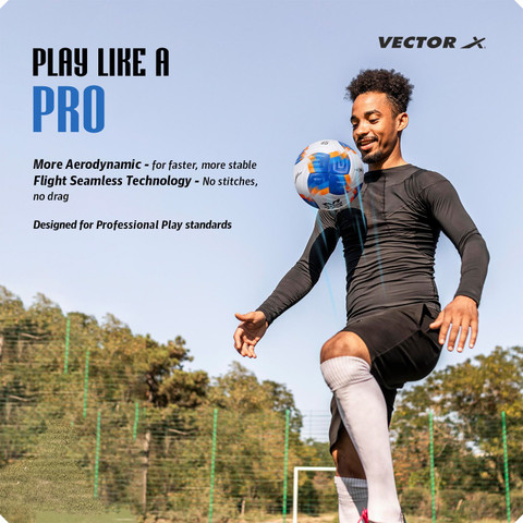 VECTOR X Tristar NX PU Thermo Bonded Soccer Ball+Needle training