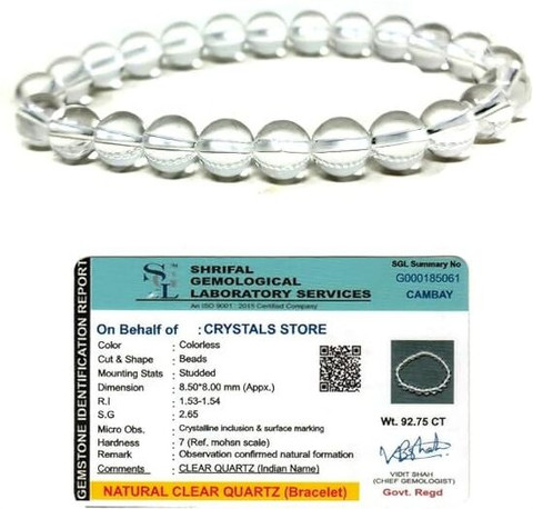 VIBESLE Stone, Clear Quartz Crystal Bracelet Price in India Buy