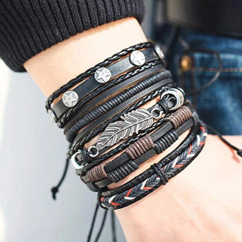 Mens Leather Bracelet Men's Designer Bracelets Sale Men's