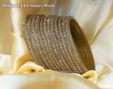 priya kangan Glass Zircon Bangle