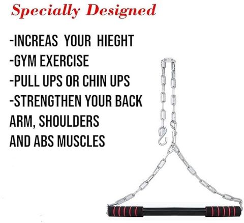 UKARUS Chin-Up Bar Hanging Rod for Back, Biceps & Height Growth - Image 4
