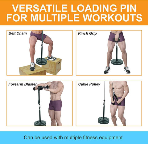 Dinetic Weight Loading Pin Heavy-Duty Carabiner Fit inch