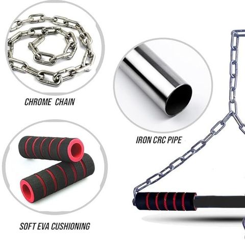 UKARUS Chin-Up Bar Hanging Rod for Back, Biceps & Height Growth - Image 5