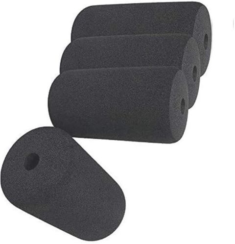 Etahmart 4X8 Inch Gym Machine Soft Rubber Foam Roller Set of 2 Pieces Multi-training Bar (Black) - Image 4