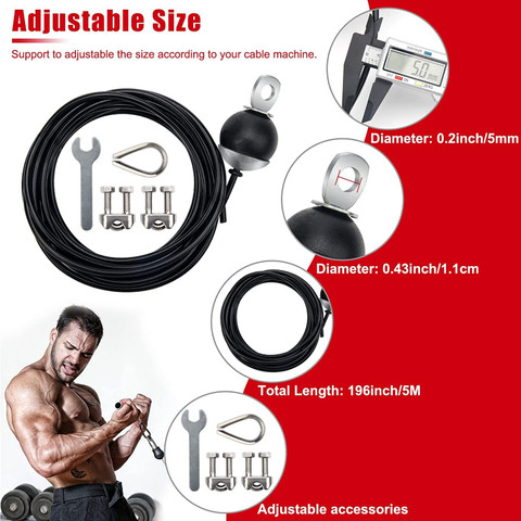 Cable Machine Cable Accessories Fitness LCARNO Adjustable Home Gym