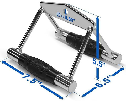FITRXX Seated Row Double D Handle Cable Attachment – Double D Grip/Double  Row Handle Chin-up Bar