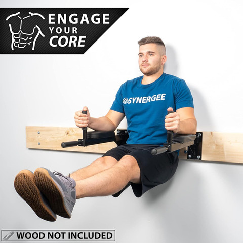 IBS Steel Rod Door Bar Chin Gym Wall Mounted Dip Station Knee Bars