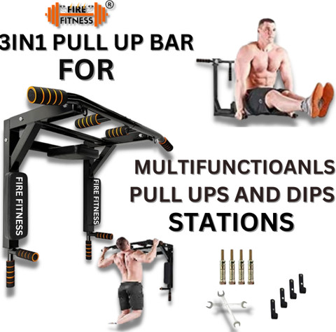 FIRE FITNESS Wall mount pull up bar for home gym equipments dip station,  dips bar Pull-up Bar