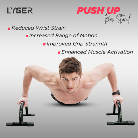 LYGER Push Up Bar Stand For Gym Home Exercise Useful in Chest - Main Image