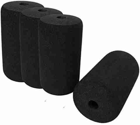 Etahmart 4X8 Inch Gym Machine Soft Rubber Foam Roller Set of 2 Pieces Multi-training Bar (Black) - Image 3