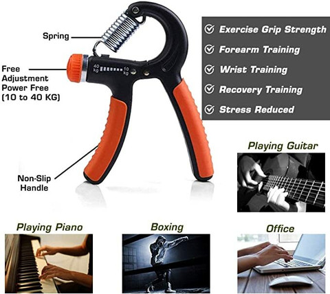 BoldCollections Hand Grip band for Gym hand gripper Wrist Stretching Hand  Grip/Fitness Grip Hand Grip/Fitness Grip