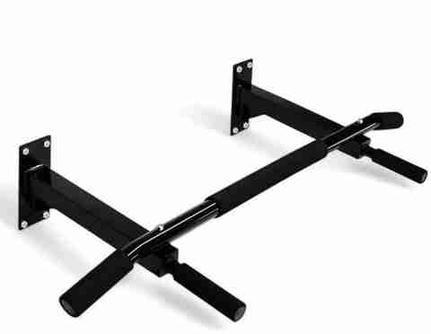 LIONER Wall Mounted Pull Up Bar/Chin Up Bar(Black) for Home Chin
