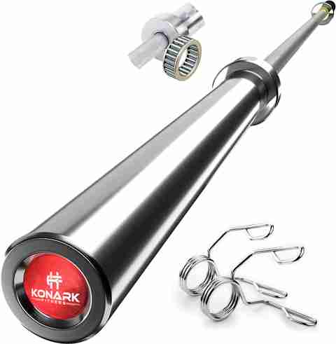 Konark Feet Olympic Barbell Rod Bench Deadlift Training 28mm Dia