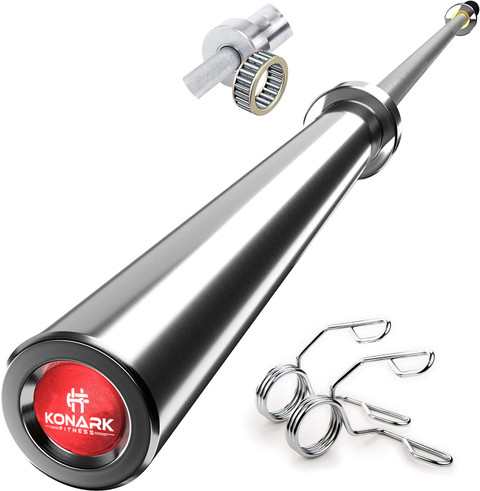 Konark Feet Olympic Barbell Rod Bench Deadlift Training 28mm Dia