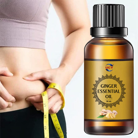 Natural Ginger Essential Oil – Bauch-Entfettungsöl Zum Massieren, Mit Ingwer-Extrakt, 10 Ml