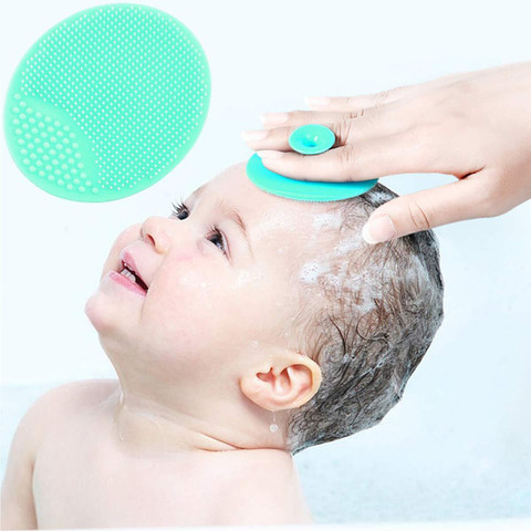 DSAFE Baby Bath Brush, Baby Cradle Cap Brush, Silicone Massage