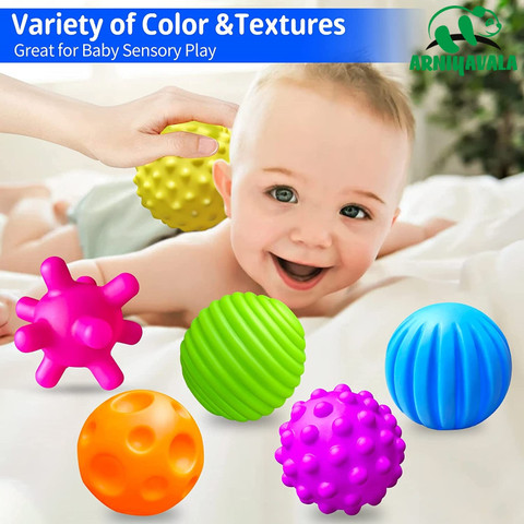 ARNIYAVALA Sensory Balls for Toddlers 1-3, Kids Textured Multi