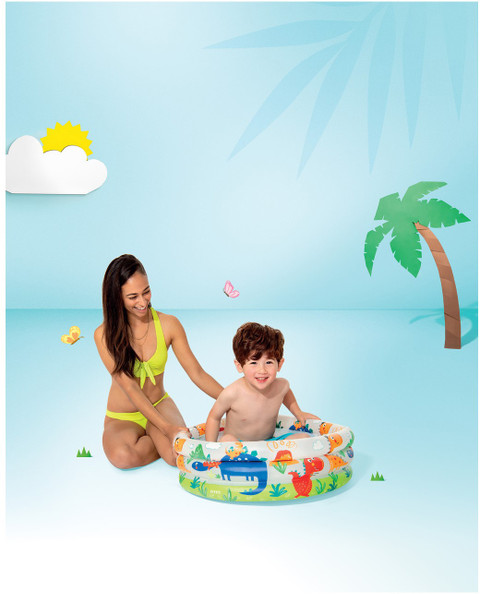 TOYTUS Inflatable Baby Pool Bath Water Tub for Kids (2 feet) 0-3 Years  (Multi Colour) Inflatable Swimming Pool (Multicolor) Inflatable Swimming  Pool