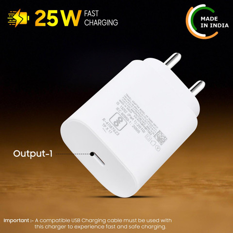 Zybux Original 25W USB-C Samsung Galaxy F14 5G Mobile Super Fast PD Charger  Adapter Charging Pad