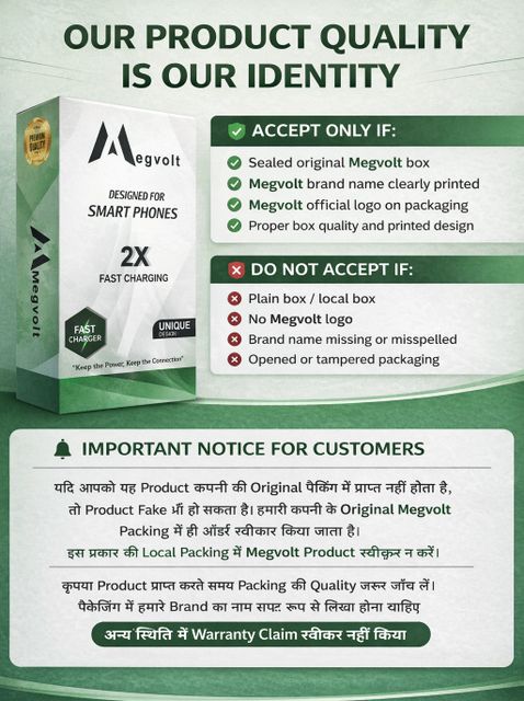 MegVolt 85 W SuperVOOC 7 A Wall Charger for Mobile with Detachable Cable (White, Cable Included) - Image 4