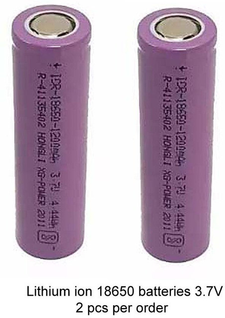 Schrodinger 90056 Rechargeable Lithium Ion Flat 18650 3.7V 1200mah