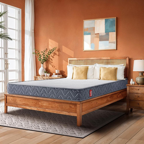 Duroflex LiveIn Bounce Zone Pocket Spring with HR Foam Hybrid Roll Pack  Mattress inch Queen Pocket Spring Mattress