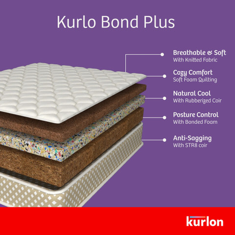 KURLON KURLO BOND PLUS inch King Bonded Foam Mattress Price in