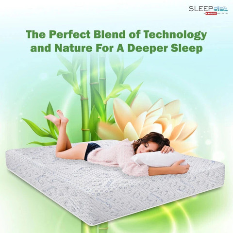 SLEEPSPA Nirvana Bamboo Fabric Zone Pure with HerbFRESH TECHNOLOGY inch  King Latex Foam Mattress