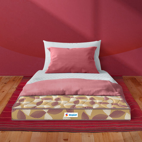 Sleepwell Tarang-Foldable Mattress/ Tri-fold/Budget friendly,Medium firm  Mattress inch Double PU Foam Mattress