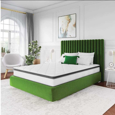 SLEEPSPA Synergy with Euro Top Pressure Relieving DIRECT FROM FACTORY  inch Double Hybrid Memory Foam and Bonnell Spring Mattress