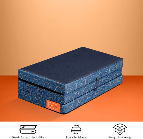 Sleepyhead Napster Mini Designed by Duroflex - Tri Fold Dual Sided