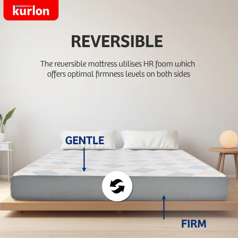 KURLON Dual Reversible Mattress, Soft Firm Support inch Double High  Resilience (HR) Foam Mattress