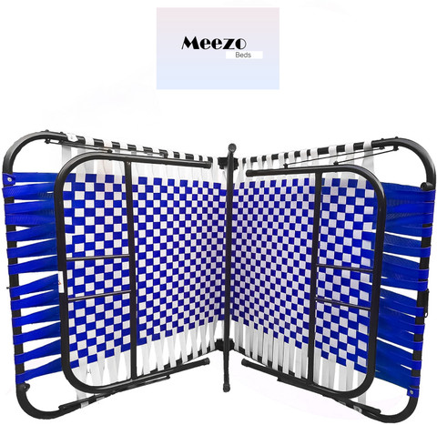 MEEZO Portable Folding Bed Cot with Strong Steel Frame x 3ft
