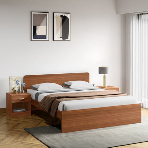 Interio by Godrej Adria Engineered Wood King Bed, 204.5 cm x 187.5