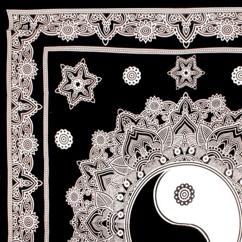 JAIPUR PRINTS Cotton Double Flat 220 TC Jaipuri Prints 1 Summer Bedsheet with 2 Pillow Covers (Black) - Image 4