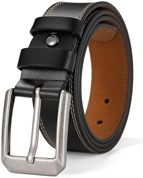 ZORO Men Formal, Casual, Party, Evening Black Genuine Leather Belt