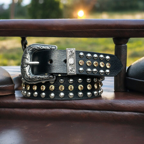 MALIKBELT Men & Women Casual, Evening, Party Black Genuine Leather
