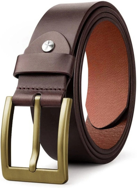 PROVOGUE Men Formal Brown Genuine Leather Belt BROWN Price in