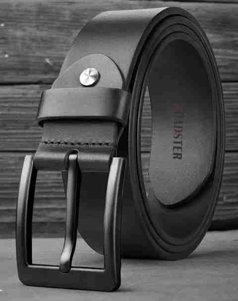Roadster Men Formal, Casual, Evening, Party Black Genuine Leather Belt - Image 5