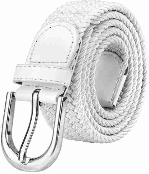 Roadster Men Women White Canvas Belt WHITE 30 Price in India