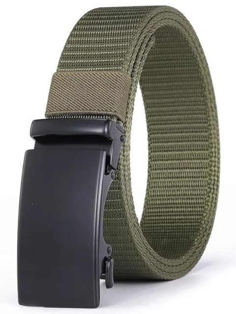 lurq Men Casual, Formal Green Nylon Belt Green01 Price in India