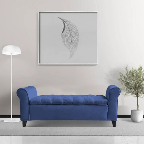 Soul Light Art Wooden Upholstered Storage Bench Seater Sofa