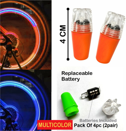 DSTECHBAR Cycle Light Handle Bar Modes with Wheel Light LED Light Silicon  Bright Light LED Front Rear Light Combo