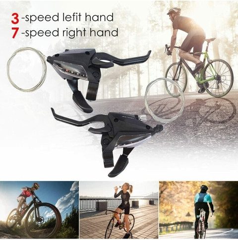 SHIMANO - SHIMANO HIGH SPEED 競 Shimano 21 Speed Groupset St-Ef500 3X7 Bike Shifter Lever