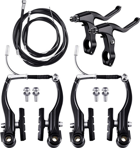 kk world Bicycle Brake Set Front and Rear V Breaks with Pads