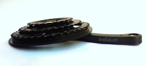 IndiaLot Bicycle Crankset 24-34-42T Alloy Crank 7/8/9 Speed