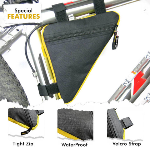 KRAPTICK Triangle Bike Bag Bike Frame Bag for Bicycle, Cycle